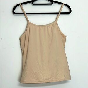 🌞 Nude cami top adjustable spaghetti straps shelf bra L